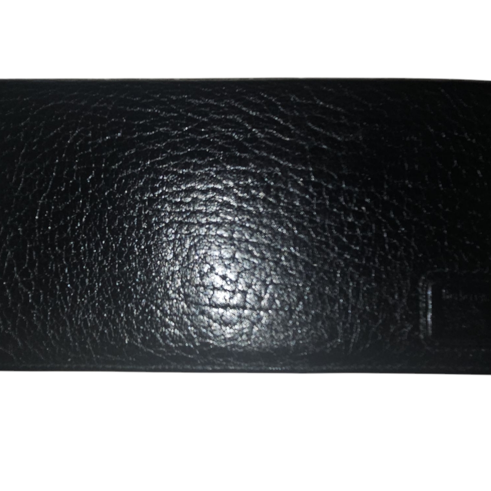Burberrys Bifold Long Wallet, crafted from black pebbled leather